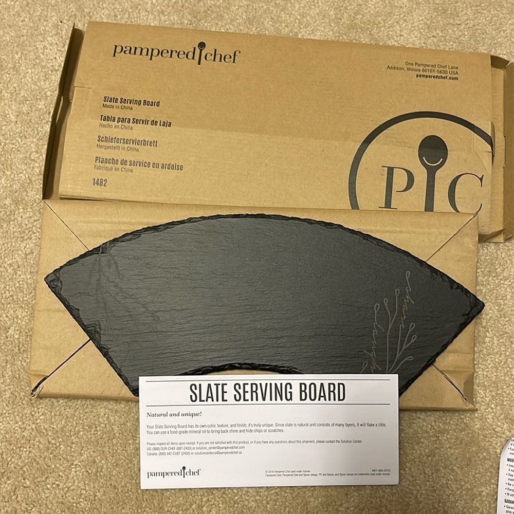 Pampered Chef Slate Serving Board